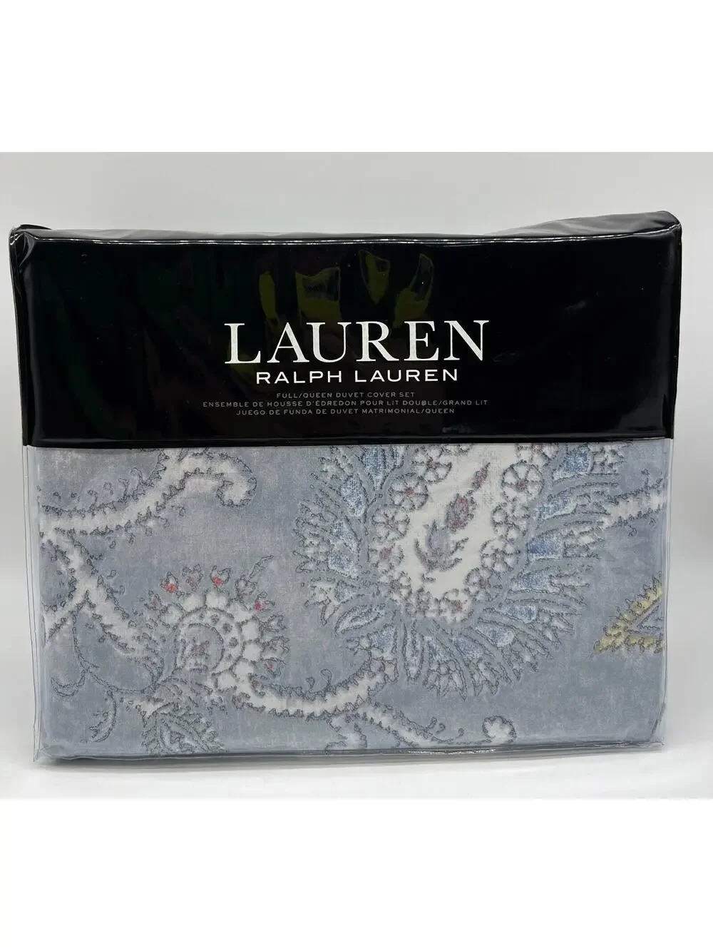 Ralph Lauren Duvet Cover Set Karina Paisley Full/Queen 2 Standard Shams Cotton
